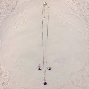 Silpada necklace with pendant and matching earrings